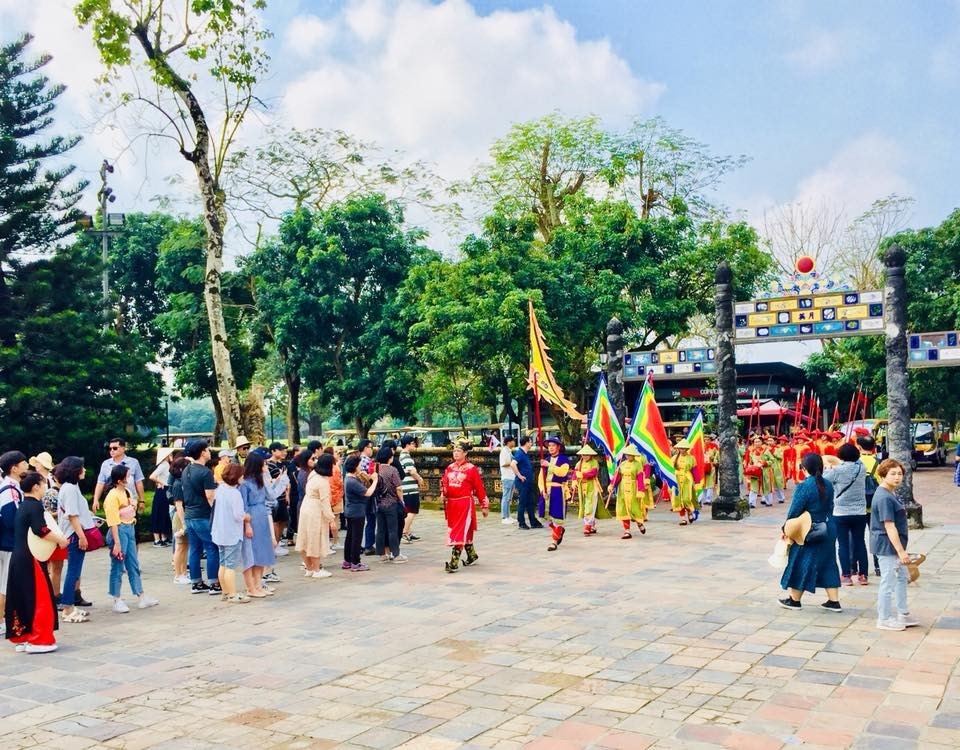 Hoàng cung Huế đón du khách dịp Tết Nguyên Đán (ảnh chụp năm 2019). Ảnh: PĐ.