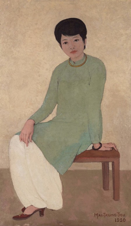 Chân dung Cô Phương, bức tranh Việt triệu đô của cố họa sĩ Mai Trung Thứ. Ảnh: Sotheby's Hongkong