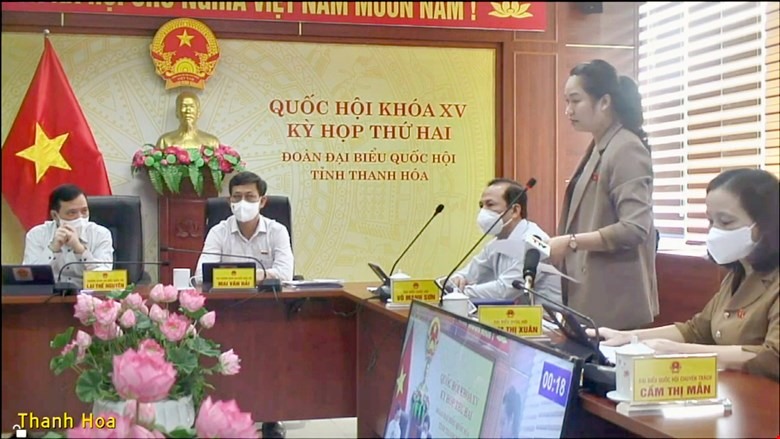 Đại biểu Phạm Thị Xuân (đoàn Thanh Hoá). Ảnh QH