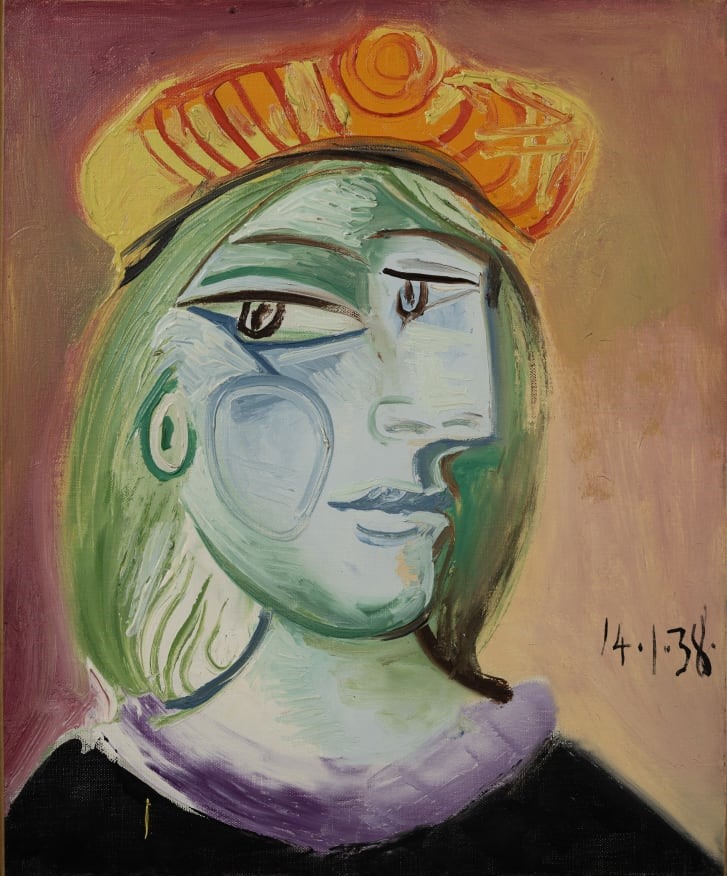 Bức chân dung “Femme au béret rouge-orange” của Pablo Picasso. Ảnh: Sotheby's/MGM Resorts