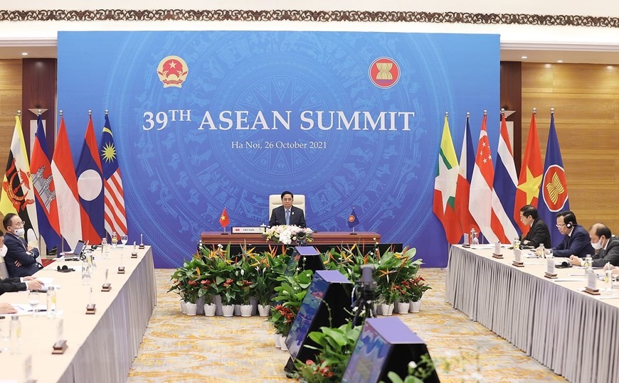 Thủ tướng Phạm Minh Chính dự hội nghị cấp cao ASEAN 39. Ảnh: TTXVN