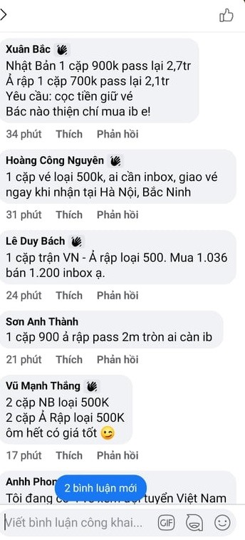 Thị trường vé trên mạng bắt đầu sôi nổi. Ảnh: CMH