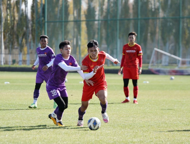 U23 Việt Nam hướng đến chiến thắng trước U23 Đài Loan. Ảnh: VFF
