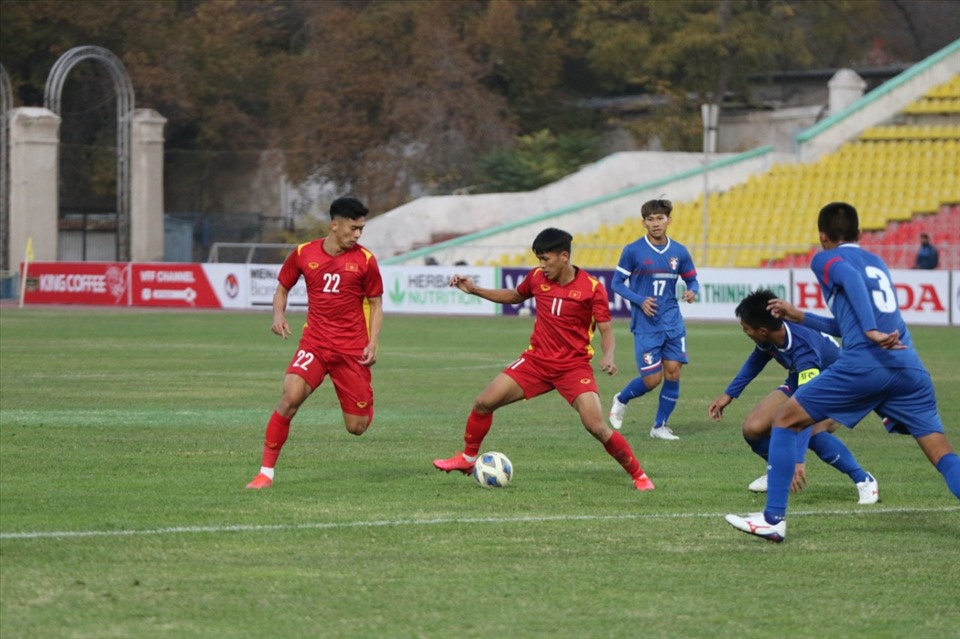 U23 Việt Nam được thưởng “nóng” 300 triệu đồng sau chiến thắng trước U23 Đài Loan. Ảnh: VFF