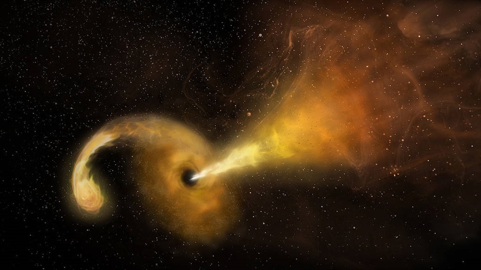 Ảnh chụp hố đen từ trung tâm hàng không vũ trụ Mỹ. Ảnh: NASA