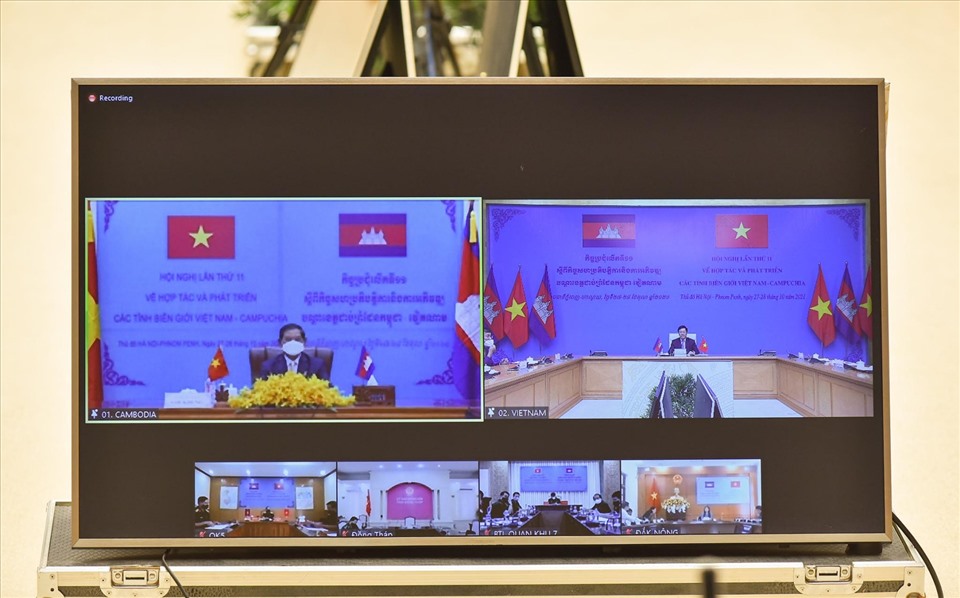 Hội nghị Hợp tác và Phát triển các tỉnh biên giới Việt Nam – Campuchia lần thứ 11, ngày 28.10. Ảnh: BNG