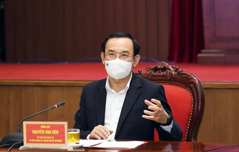 Ông Nguyễn Văn Nên phát biểu tại buổi làm việc.