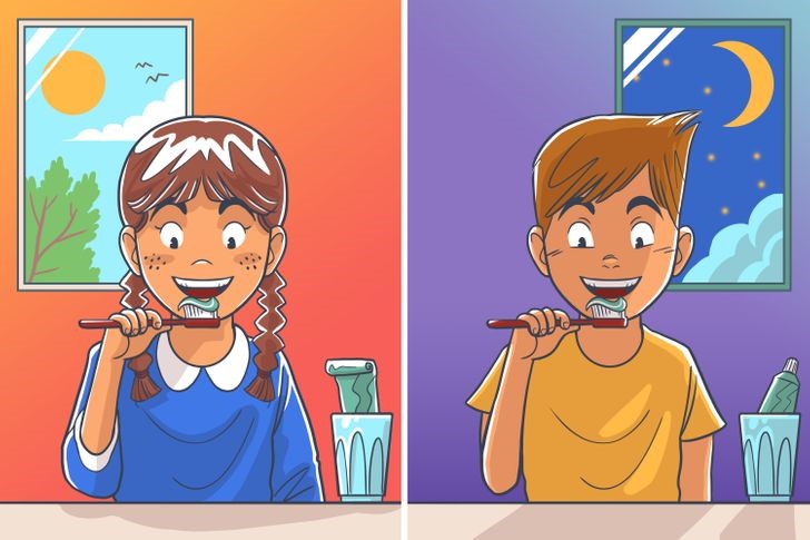 Thói quen 6: Đánh răng 2 lần/ngày và đánh răng kĩ Đánh răng 2 lần một ngày rất quan trọng và đánh răng trước khi ngủ đặc biệt quan trọng. Một lưu ý nhỏ là rất nhiều người đánh răng không thực hiện đủ lâu. 2 phút là thời gian khuyến nghị.