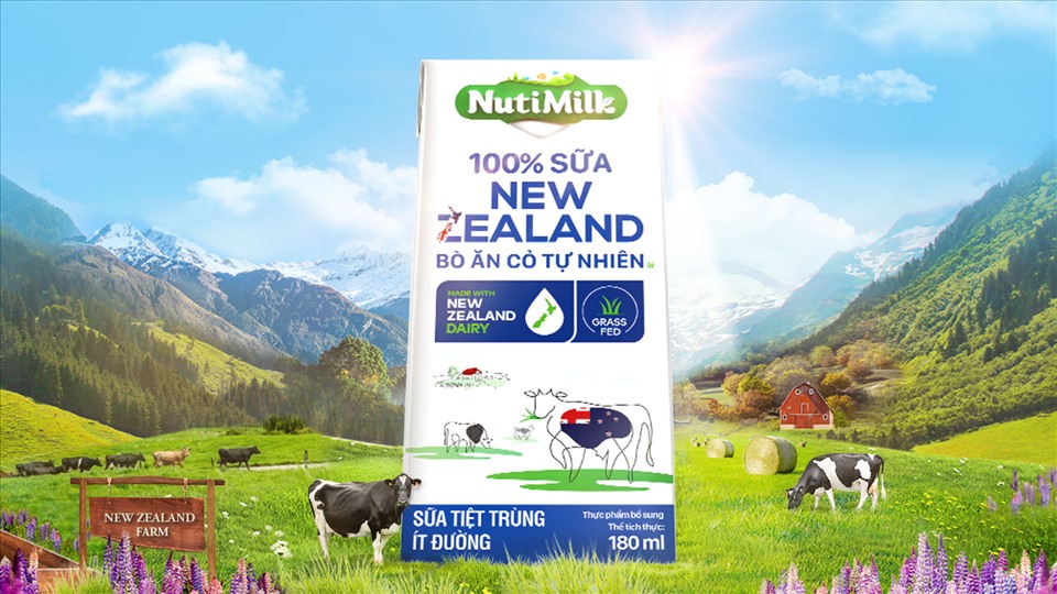 NutiMilk 100% Sữa New Zealand Bò Ăn Cỏ Tự Nhiên