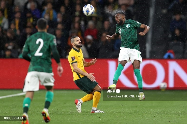 Tuyển Saudi Arabia có trận hòa 0-0 với Australia trên sân khách. Ảnh: AFP.