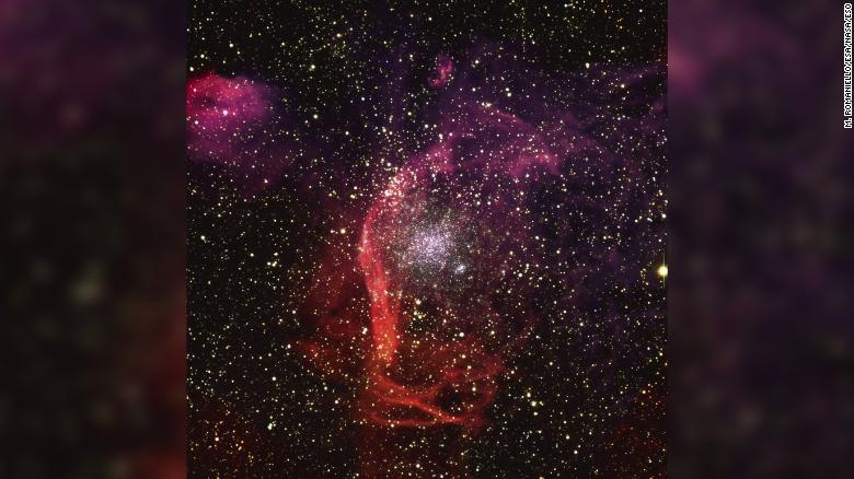 NGC1850, cụm sao đôi và cụm siêu sao trong chòm sao Dorado, thuộc Đám mây Magellan Lớn, nơi hố đen mới được phát hiện. Ảnh: ESO/M. Kornmesser
