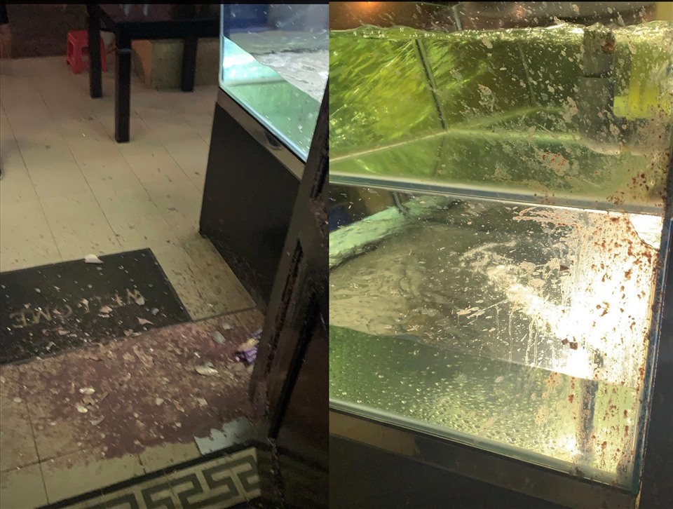Kim Thư chia sẻ hình ảnh nhà hàng cô bị tạt mắm tôm.  Ảnh: NSCC.