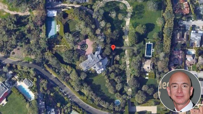 Biệt thự của ông chủ Amazon, Jeff Bezos. Ảnh: Google Earth.