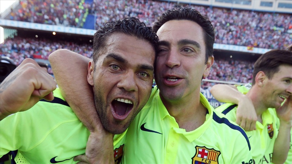 Cặp đôi vĩ đại của Barcelona. Ảnh: AFP.