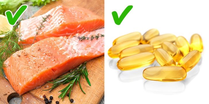 4. Ăn những loại cá giàu chất béo Cá là nguồn cung cấp dồi dào chất béo omega-3 và vitamin D tuyệt vời , không chỉ có thể giúp ngăn ngừa bệnh tim, một số loại ung thư, tiểu đường và huyết áp cao mà còn giúp chống trầm cảm, ADHD và thậm chí là tâm thần phân liệt. Nó cũng giúp giảm bớt một số triệu chứng mãn kinh. Khẩu phần được đề xuất là một đến 3 lần một tuần. Theo AHA, những lựa chọn lành mạnh nhất là cá hồi, cá trích, cá hồi hồ hoặc cá mòi. Nếu không phải là người thích ăn cá, bạn luôn có thể trao đổi với bác sĩ về việc bổ sung dầu cá.