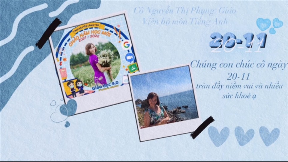 Những món quà yêu thương học trò Trường THCS Nguyễn Công Trứ (Ba Đình, Hà Nội) gửi tặng thầy cô nhân dịp 20.11. Ảnh: NVCC.