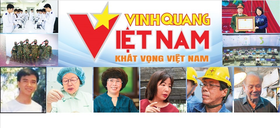 Các tập thể, cá nhân được vinh danh trong Chương trình “Vinh quang Việt Nam” 2021.Ảnh: Văn Thắng