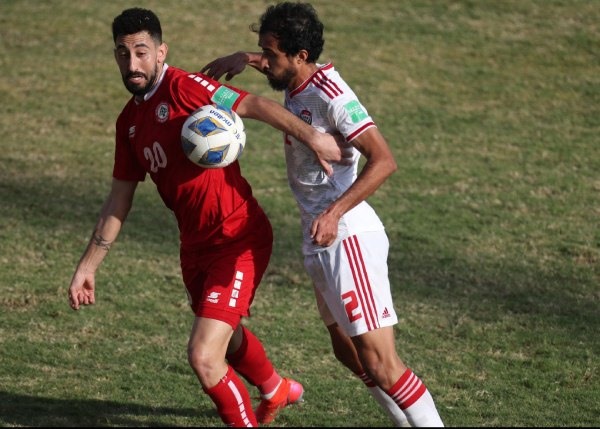 Tuyển UAE và Lebanon thi đấu rất bế tắc ở trận đấu thứ 2 gặp nhau tại vòng loại World Cup 2022. Ảnh: AFC.