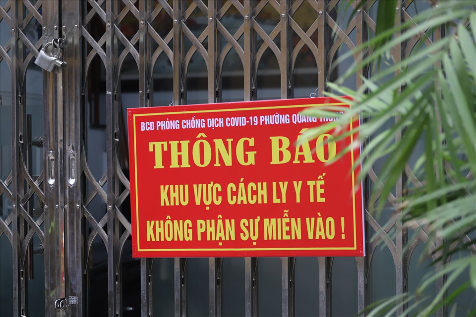 Căn nhà có 5 người tự cách ly trên phố Trần Nhật Duật.