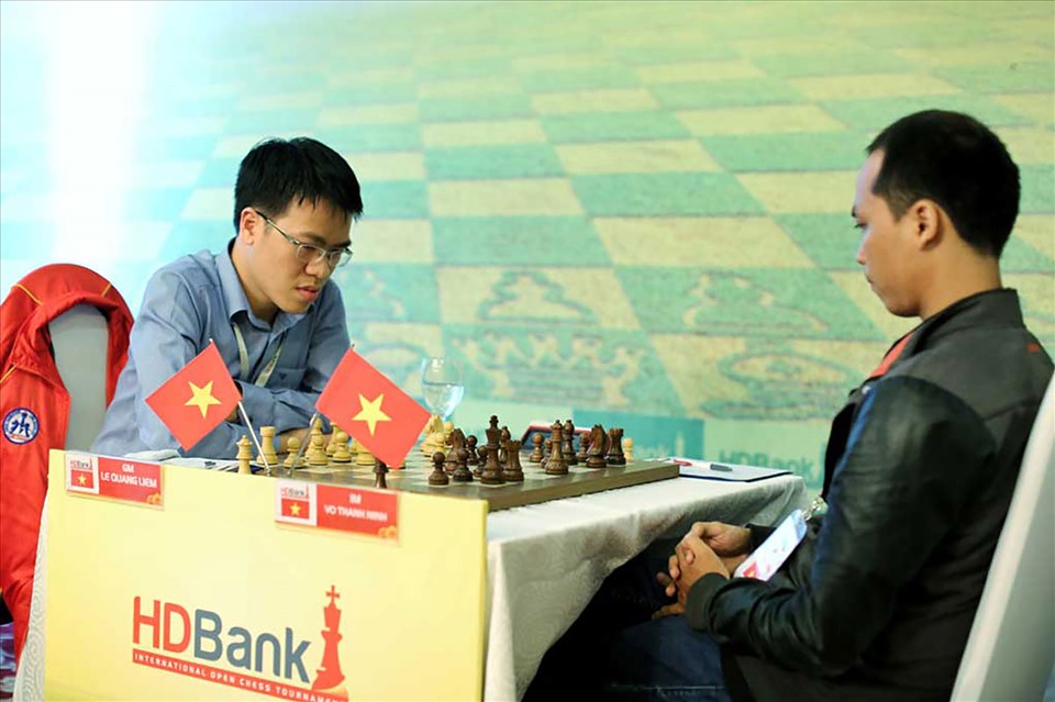 Đại kiện tướng Lê Quang Liêm trong một giải cờ vua HD Bank. Ảnh: T.L.