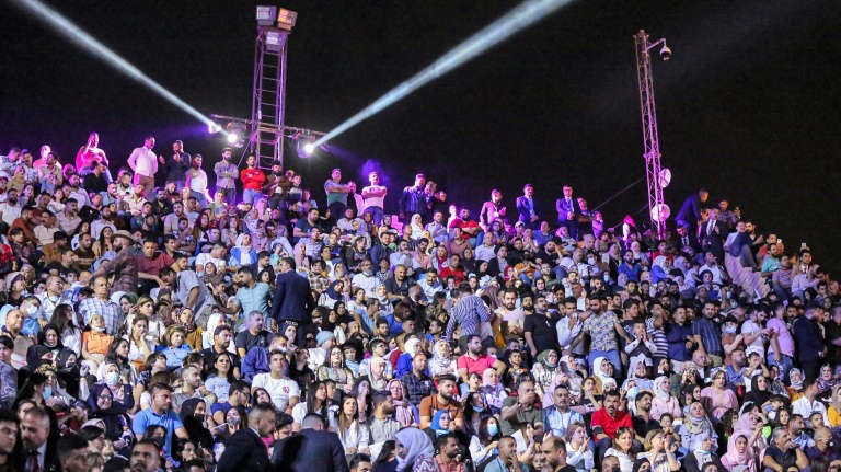 Được tổ chức trở lại sau gần 20 năm, lễ hội đã thu hút hàng nghìn người Iraq tham dự. Ảnh: AFP