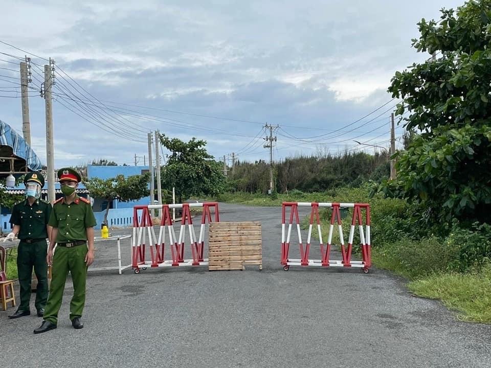 Một chốt kiểm soát tại huyện đảo Phú Quý. Ảnh: CTV