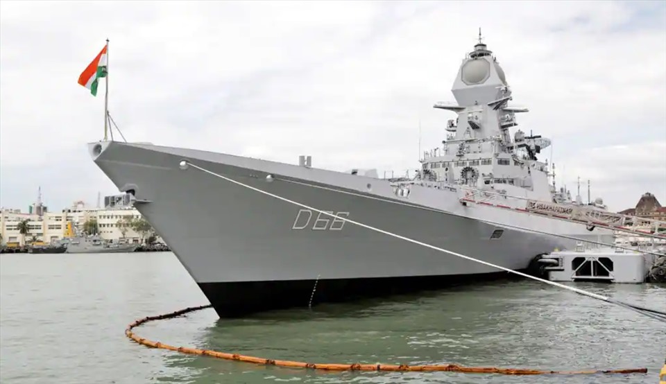 Tàu chiến Visakhapatnam mới của Hải quân Ấn Độ. Ảnh: Hải quân Ấn Độ.