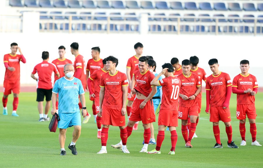 Tuyển Việt Nam được bố trí sân tập riêng trong thời gian tham dự AFF Cup 2020. Ảnh: VFF