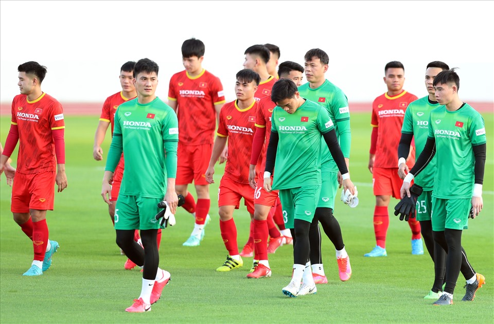 Tuyển Việt Nam hiện có đến 5 thủ môn, tạo nên sự cạnh tranh gắt gao trong khung gỗ. Ảnh: VFF