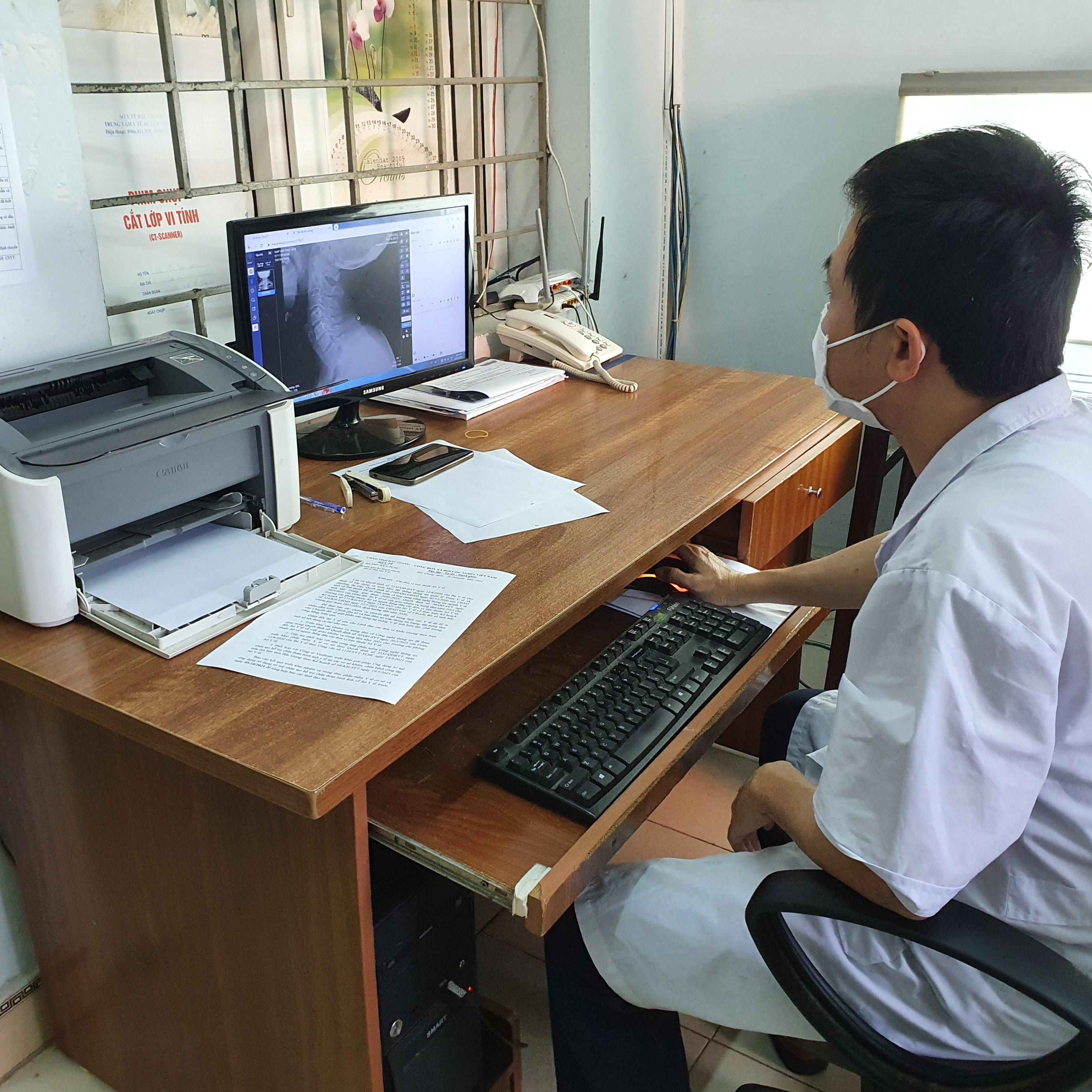 DrAid được các bác sĩ tại TTYT Tân Yên Bắc Giang sử dụng trong qui trình chẩn đoán hình ảnh.