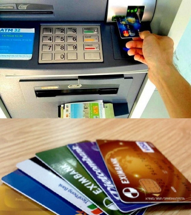 Tùy theo quy định của từng ngân hàng mà việc đổi thẻ ATM cũ sang thẻ ATM gắn chip có mất phí hay không. Đồ họa: M.H
