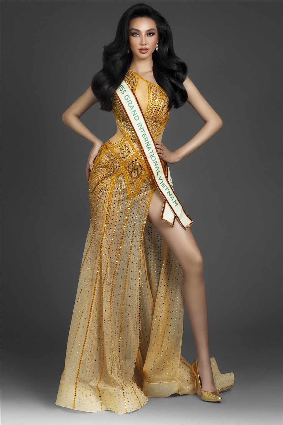 Thùy Tiên được đánh giá cao tại cuộc Thi “Miss Grand International 2021“. Ảnh: NVCC