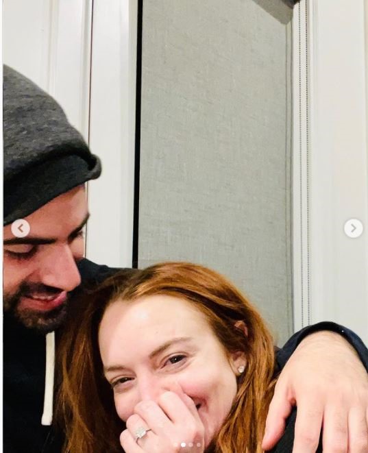 Lindsay Lohan và bạn trai thông báo đính hôn. Ảnh: Lindsay Lohan Instagram