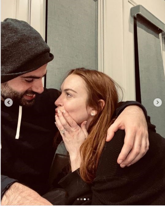 Lindsay Lohan và bạn trai thông báo đính hôn. Ảnh: Lindsay Lohan Instagram