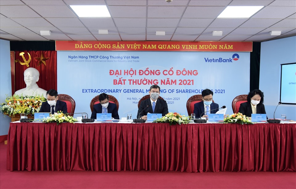 Đại hội đồng cổ đông bất thường của VietinBank tổ chức ngày 3.11.2021. Ảnh TL