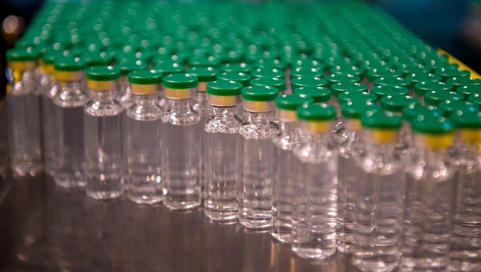 Dây chuyền sản xuất vaccine của Viện Huyết thanh Ấn Độ SII. Ảnh: AFP/Getty