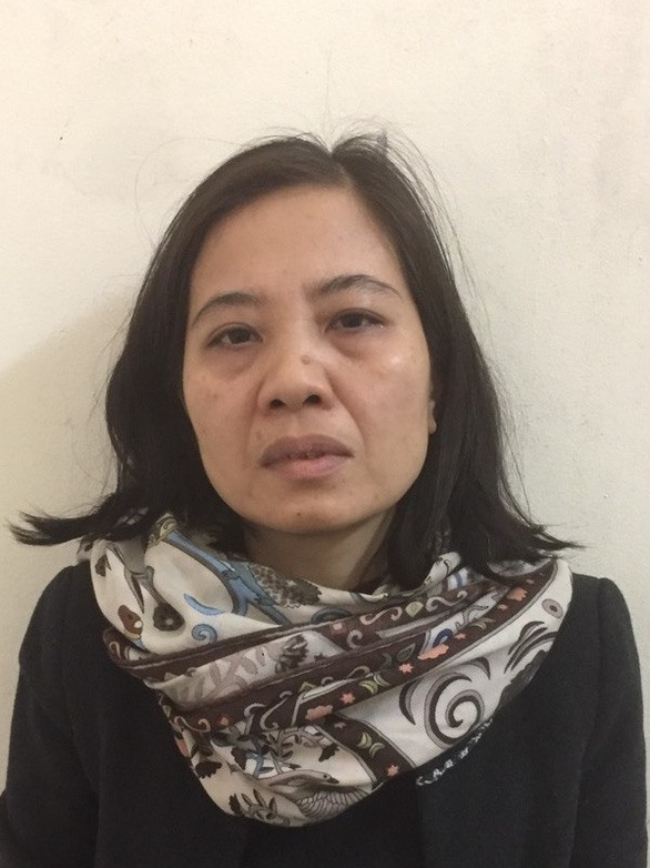 Bị can Nguyễn Thị Thu Thủy tại cơ quan điều tra - Ảnh: CA cung cấp