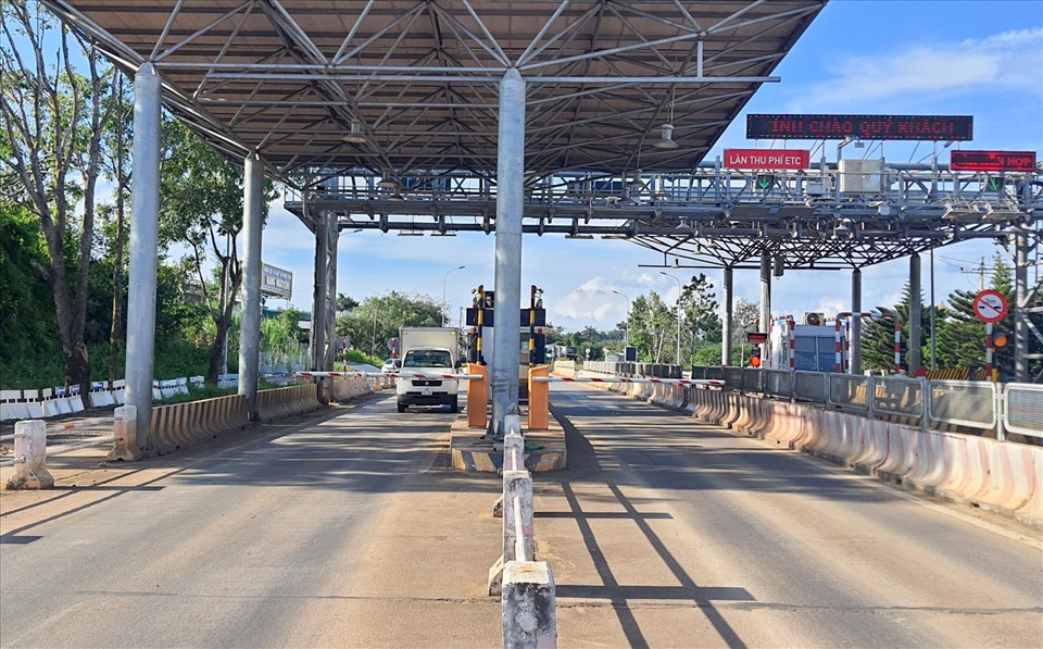 Trạm thu phí VETC Toàn Mỹ 14 nằm trên Quốc lộ 14 đoạn qua huyện Đắk Mil (tỉnh Đắk Nông). Ảnh: TT