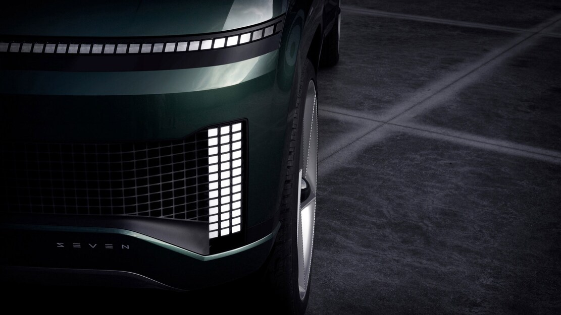 Hé lộ thiết kế phía trước của mẫu xe Concept Seven. Nguồn: Hyundai