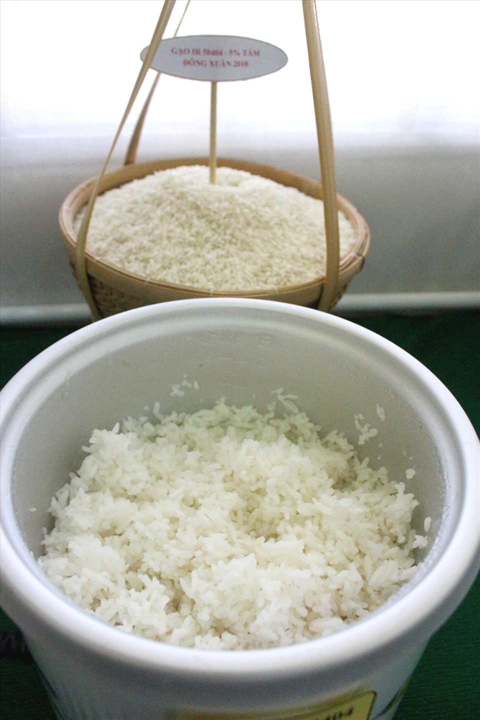 Cơm từ giống gạo đã từng tham gia dự Hội thi gạo ngon Đồng Tháp. Ảnh: LT