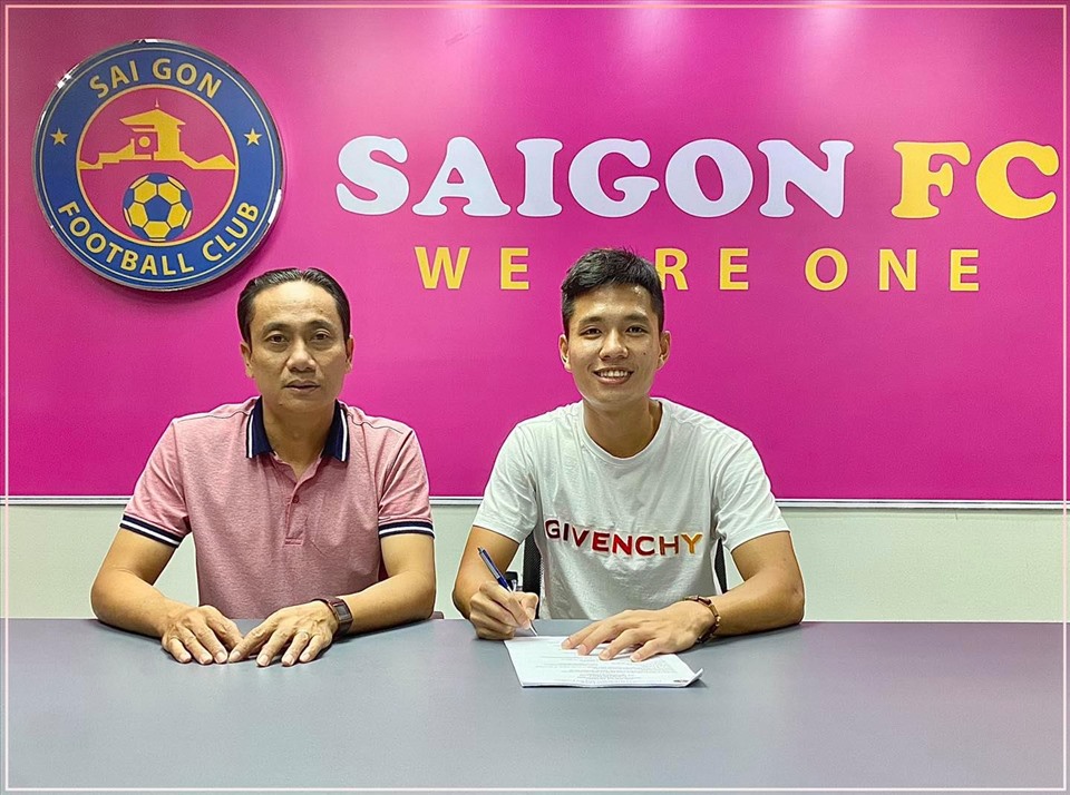 Tiền đạo Hà Minh Tuấn chuyển đến câu lạc bộ Sài Gòn từ Nam Định. Ảnh: CLB Sài Gòn