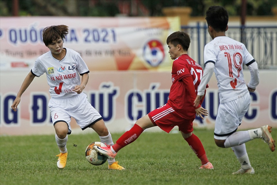 Câu lạc bộ Hà Nội Watabe có cơ hội lần đầu tiên vô địch giải bóng đá nữ Cúp Quốc gia 2021. Ảnh: VFF