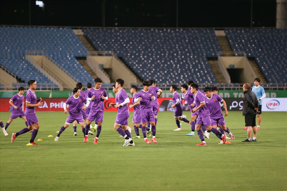 Lúc này, các cầu thủ khá thoải mái và vui vẻ để hướng đến trận đấu với đội tuyển Nhật Bản vào ngày 11.11.