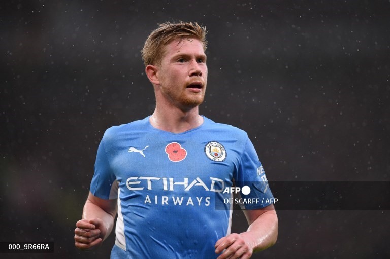 Kevin De Bruyne vẫn chưa thể ra sân cho Man City trong trận làm khách của Aston Villa. Ảnh: AFP