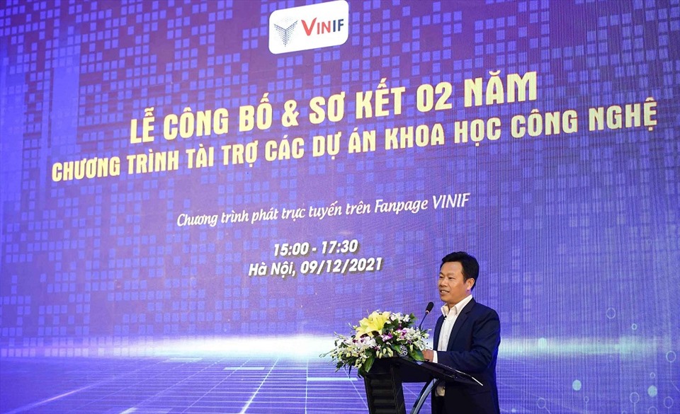 GS. TS. Lê Quân (Giám đốc Đại học Quốc gia Hà Nội) đánh giá cao tác động của VINIF đối với các tổ chức, cá nhân thực hiện nghiên cứu khoa học, công nghệ và đổi mới sáng tạo.