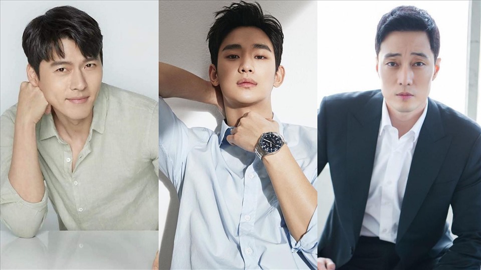 Kim Soo Hyun (giữa) có thu nhập vượt những sao lớn của Hàn Quốc như Hyun Bin (bìa trái), So Ji Sub (bìa phải). Ảnh: Newsen