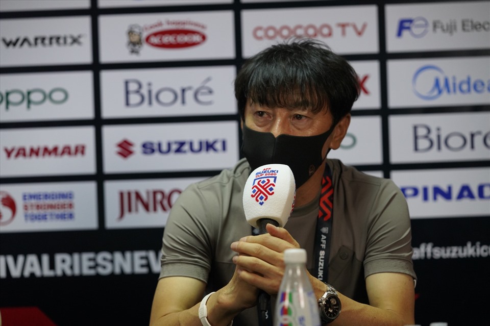 HLV Shin Tae-yong của tuyển Indonesia đánh giá thấp tuyển Lào. Ảnh: AFF