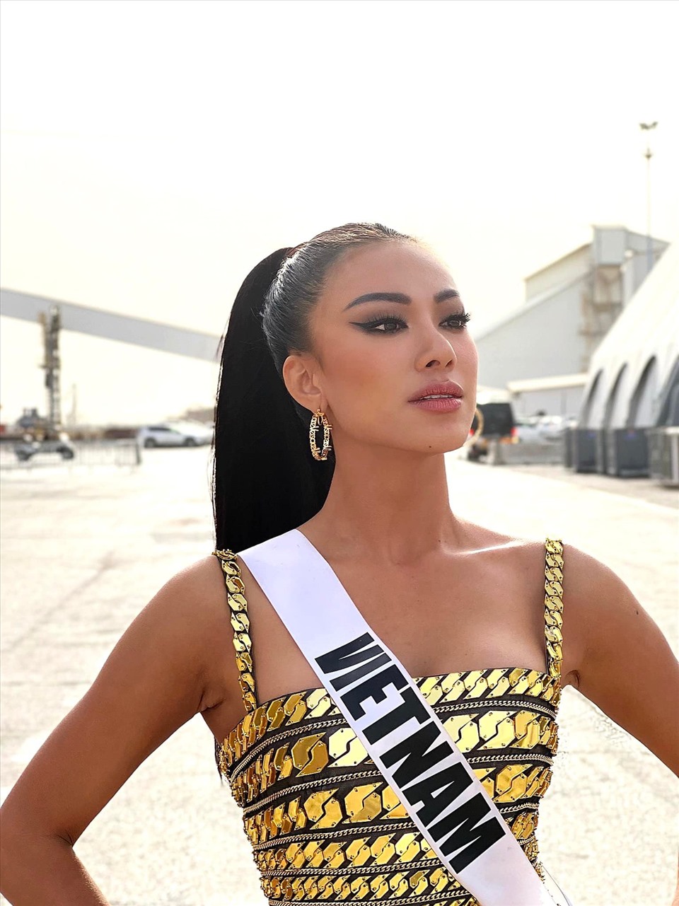 Đại diện Việt Nam tự tin trước thềm chung kết Miss Universe 2021. Ảnh: NVCC.