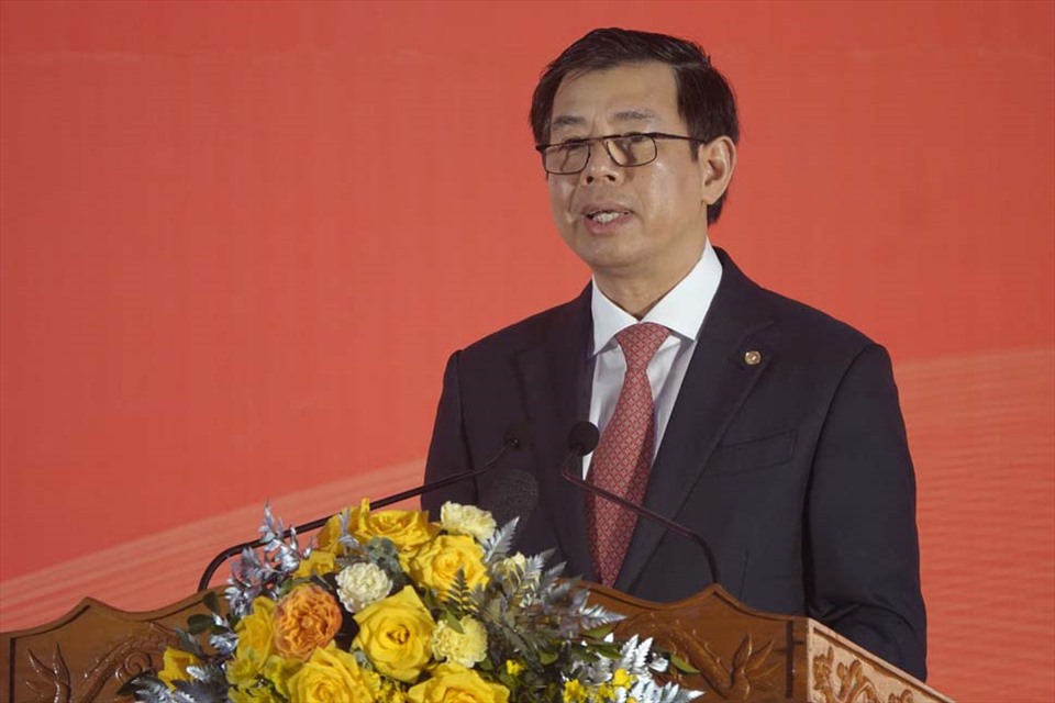 Ông Nguyễn Việt Quang, Phó Chủ tịch kiêm Tổng Giám đốc Tập đoàn Vingroup phát biểu. Ảnh: Trần Tuấn.