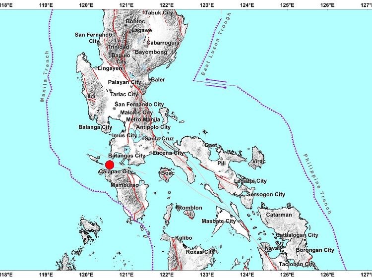 Philippines hứng chịu động đất vào chiều 13.12. Ảnh: Philvols